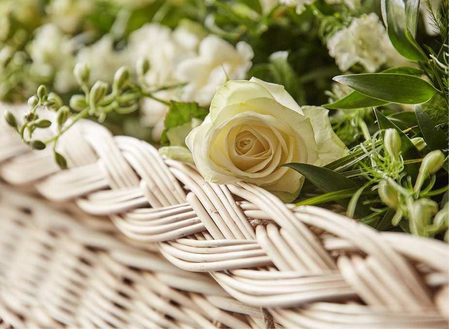 Rose on Willow Casket