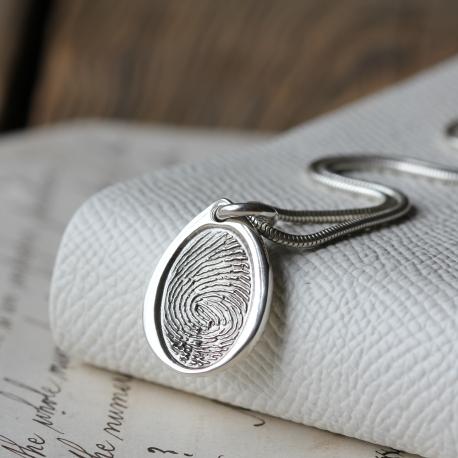 Teardrop Fingerprint Charm