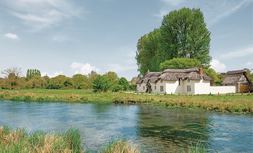 Cottage beside a river